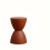 Hourglass-Shaped Plastic Storage Bench - Brownish Red 1