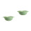 2Pcs Premium Ceramic Double Handle Salad Bowls Green Dishwasher Safe 4