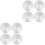 8Pcs Silver Aluminum Alloy Disc Glass Table Top Adapter for Home Use 2