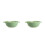 2Pcs Premium Ceramic Double Handle Salad Bowls Green Dishwasher Safe 6