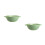 2Pcs Premium Ceramic Double Handle Salad Bowls Green Dishwasher Safe 7