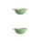 2Pcs Premium Ceramic Double Handle Salad Bowls Green Dishwasher Safe 8