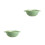 2Pcs Premium Ceramic Double Handle Salad Bowls Green Dishwasher Safe 9