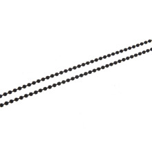 6X Collier de Perles en Metal avec Pendentif de Croix de Bois Noir