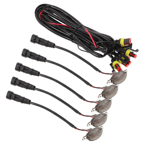 4Sets Durable ABS Lights Car Front Grille Multi-Color Kit 2