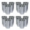 20Pcs Smooth Stainless Steel Drink Cups Multi-Purpose Beer Cups Silver 11