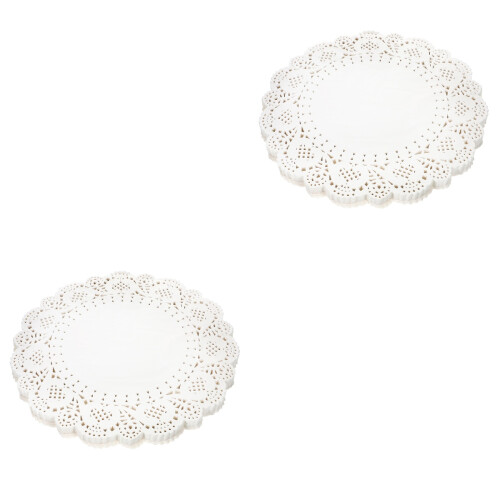 White Lace Paper Doilies Round Baking Mats for Pastries 1