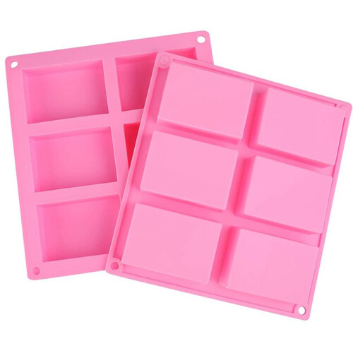 20 Pack Silicone Soap Molds - 6 Cavity Rectangle DIY Soap Molds for Cake, Cupcake, Muffin, Coffee Cake, Pudding and Soap 2