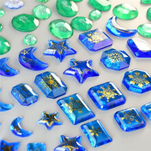 3 Pack Resin Earring Mold with Holes, Variety Shaped & Sizes Geometric Gem Cabochon Crescent Moon Star Clouds Pendant