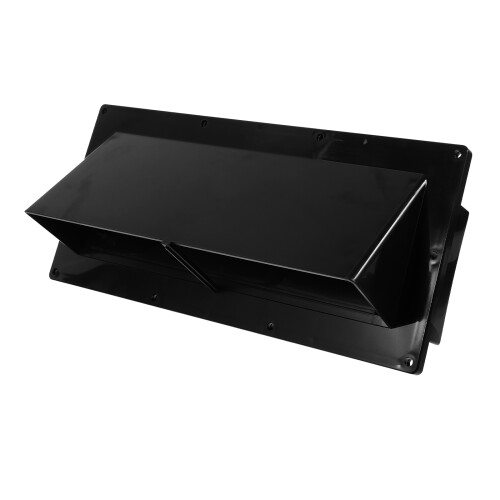 2Pcs Black Plastic Camper Range Hood Vent Covers Efficient Air Outlet 1