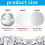 100 Sets Blank Button Making Supplies for Button Maker Machine Round Badge Pin Button Parts, 58mm/2.25 Inch 7