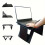 Portable Folding Student Study Table - Black PU Leather 1