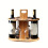 Elegance Elevated: Wooden Tabletop Wine Rack with High-Legged Cup Inverted Cup Design 1