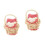 2Sets Durable Mini Bamboo Basket and Egg Model Decoration Set 5