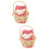 2Sets Durable Mini Bamboo Basket and Egg Model Decoration Set 8