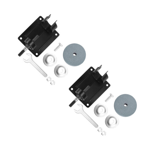 2Sets Electric Drill Bracket Support Grinding Head Metal Black 2