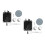 2Sets Electric Drill Bracket Support Grinding Head Metal Black 4