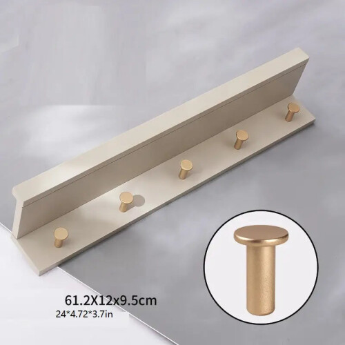(Grey, 5-Hooks) Stay organized in style with these multi-functional floating shelves