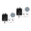 2Sets Electric Drill Bracket Support Grinding Head Metal Black 6
