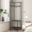 (Corner Shelf Two Layers White) Transform Neglected Corners into Organized Oases with this Chic Coat Rack 2