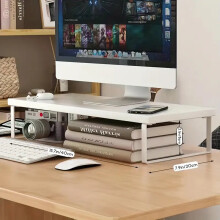 (White) Boost Productivity with the Perfect Monitor Height