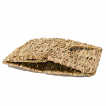 3X Natural Grass Toy, Hand Woven Rabbit Guinea Pig Chinchilla Ferret Folding Straw Grass House