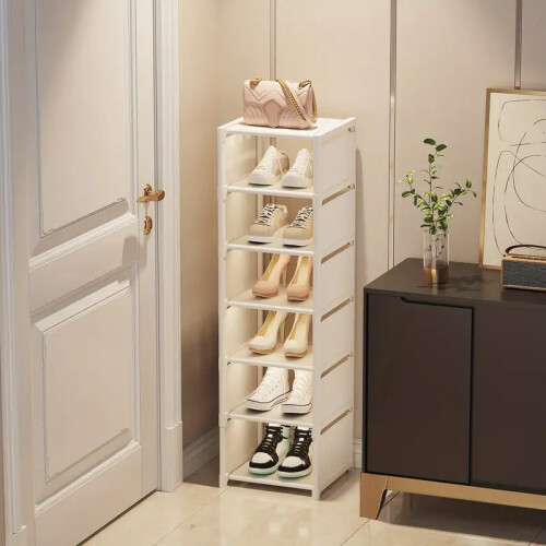 (Black, 5th-Floor) Step up your shoe storage with this space-saving tall rack 2