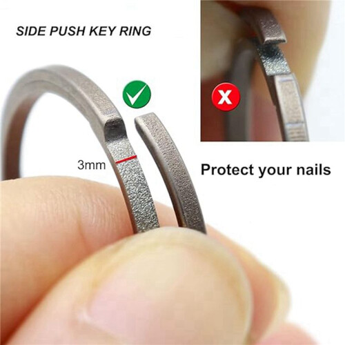 Titanium Key Ring, Quick Release Side-Pushing Ring, Super  Key Organizer, Outer Diameter 30MM, 10PCS 1