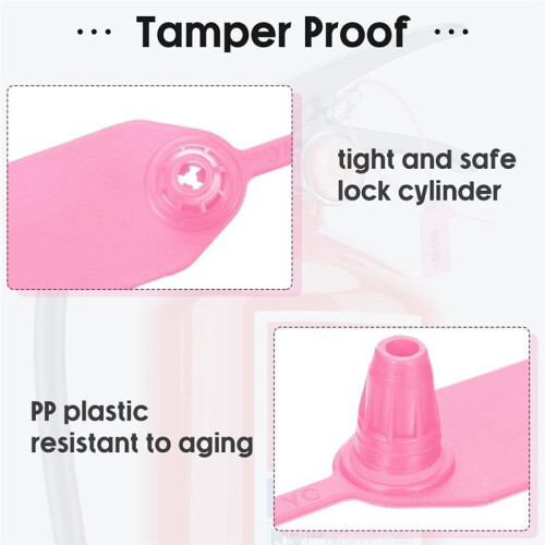 1000 Pcs Plastic Tamper Seals Fire Extinguisher Tags Security Tags Seals Safety Numbered Zip Ties Labels 2