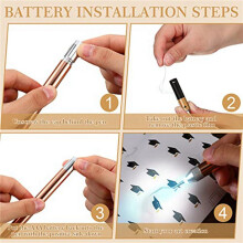 6 Pcs Weeding Tools for Vinyl with LED Light Set Pin Pen Weeding Tool Weeding Pen Tweezers Pin Tools