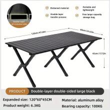 (Black Thicken) Unleashing the Magic of the Outdoor Double-sided Folding Table