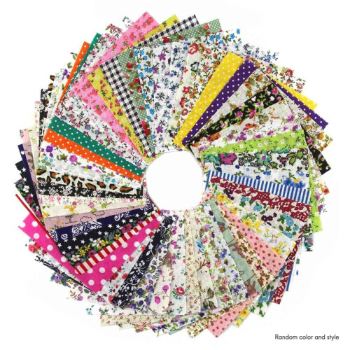 DIY Quilting Patch 300pcs 10cmx10cm Charm Pack Cotton Fabric Patchwork Bundle Fabrics Cloth Sewing 1