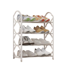 (White) Step up your organization game with this stylish and functional shoe rack