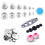 120Pcs Button Covers, Cover Button Kit with 6 Sizes, DIY Fabric Covered Buttons with 2 Installation Tools for DIY Lovers 2