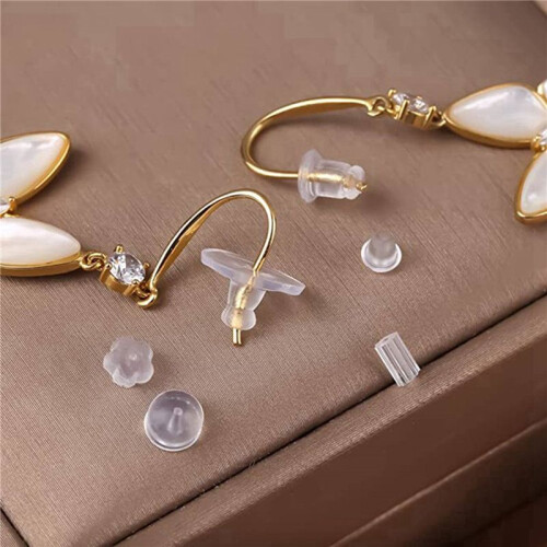 Earring Silicone Earring Back 6 Clear Rubber Earring Safety Back Plug Replacement Kit (1100 -1200Pcs) 2