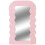 (Pink) Aesthetic Wall Mounted Mirror With Wave Pattern Frame 1