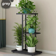 (Dark Gray Silver) Plant Stands as Sculptures of Greenery