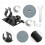 2Sets Electric Drill Bracket Support Grinding Head Metal Black 8