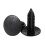 5mm X 5mm Hole Dia Black Plastic Rivets Fastener Push Clips 480 Pcs 3