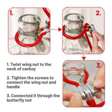 20 Pack Handle Heavy Duty Carboy Holder for Smooth Neck Glass Carboys for Fermenter Wine Making Beer Brewing Equipment