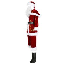 Adult Santa Costume Christmas Costumes Santa Claus Cosplay Party Suit for Boy Kids Children Cosplay Costume XXL