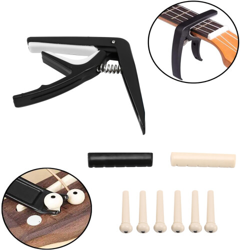 62 St Gitarrtillbehör Kit Byte Av Akustisk Gitarr för Gitarrspelare och Nybörjare 2