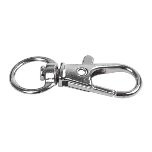 100pcs Metal Clasp Swivel Trigger Clips Snap Hooks Key Ring Bags DIY  Silver 2