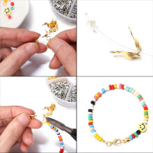 1350 PièCes/BoîTe Kits de Fabrication de Bijoux Fermoir Homard Anneaux de Saut Ouverts Fin Sertissages Perles BoîTe Bracelet Fait Main Collier