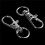 100pcs Metal Clasp Swivel Trigger Clips Snap Hooks Key Ring Bags DIY  Silver 6
