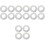 16Pcs White Stainless Cover Replacement Plates for Pipe Wall Mounting 2
