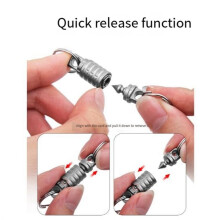 360 Rotating Titanium Alloy Universal Keychain Positioning Lock Universal Ring Key Ring Car Keychain-Sandblasting