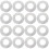 16Pcs White Stainless Cover Replacement Plates for Pipe Wall Mounting 4