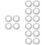 16Pcs White Stainless Cover Replacement Plates for Pipe Wall Mounting 5