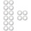 16Pcs White Stainless Cover Replacement Plates for Pipe Wall Mounting 6